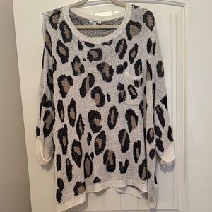 JODIFL Animal Print Sweater in Black and Brown- oversized fit